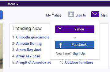 谷歌雅虎 雅虎將停止支持Facebook或谷歌賬戶登錄