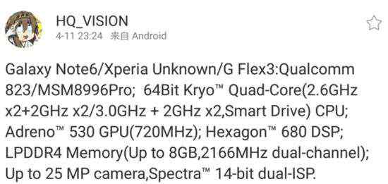 戀臀癖 LG G Flex3處理器曝光：三星Note6同款