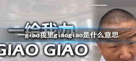 一giao 一giao我里giaogiao是什么意思 一giao我里giaogiao梗介紹