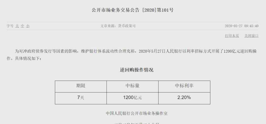 央行放水 1200億！央行“放水”較昨日大增11倍，機(jī)構(gòu)這樣解讀