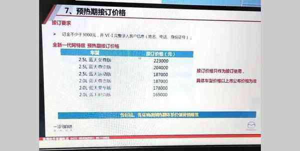 馬自達阿特茲價格表 一汽馬自達新款阿特茲多少錢 馬自達新款阿特茲預售價格