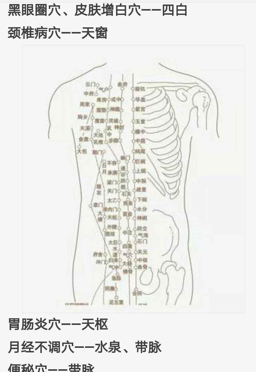 針灸穴位圖 超清晰穴位圖文，醫(yī)院50個(gè)中醫(yī)針灸常用穴位功效圖！