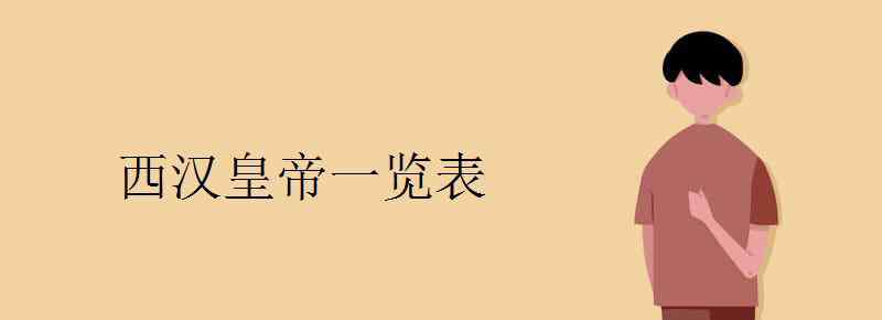 西漢皇帝列表 史上最全西漢皇帝一覽表