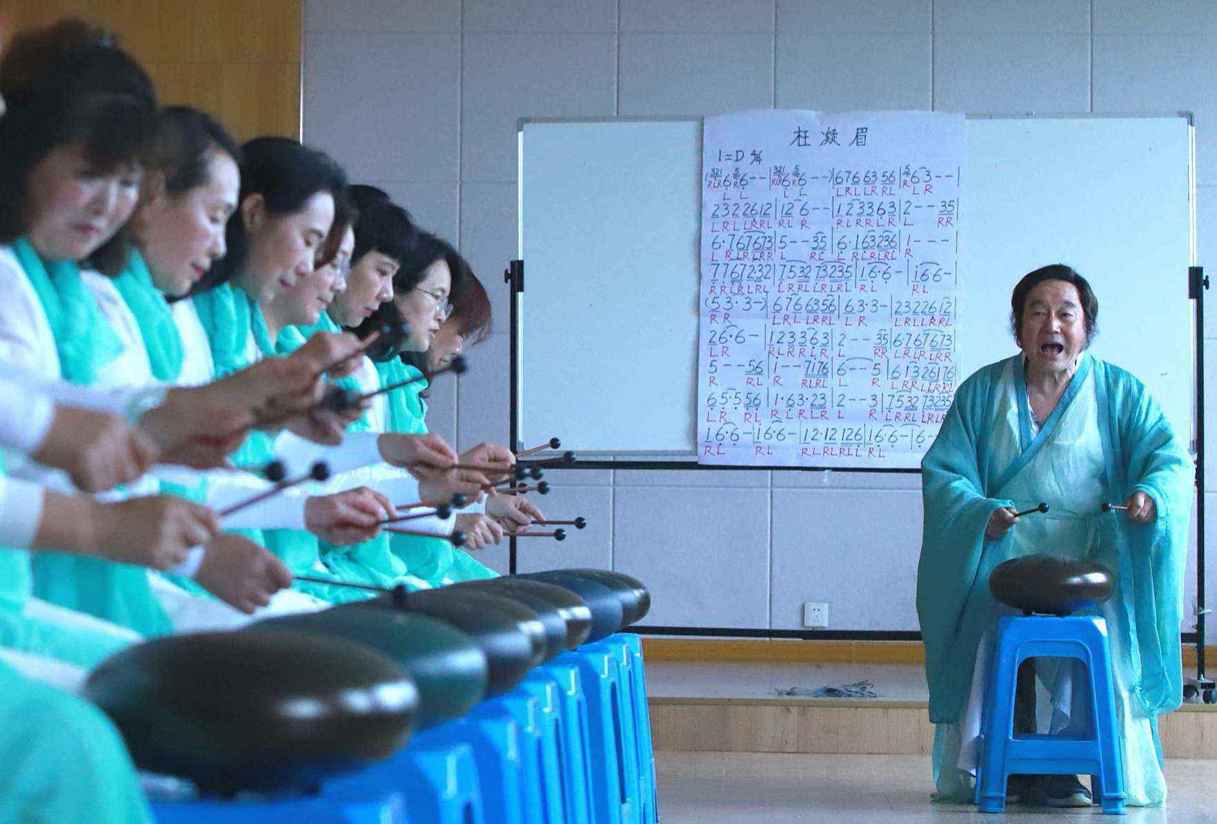 鋼舌鼓 洛陽(yáng)市老年大學(xué)色空鼓精彩瞬間