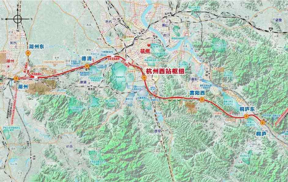 寧杭高鐵線路圖 線路圖來了！湖杭鐵路開建，未來與杭黃高鐵相連