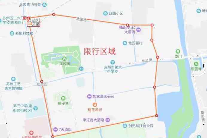 蘇州五卅路 2019蘇州古城東北片區(qū)交通管制+限行時(shí)間路段