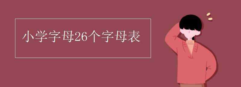 26字母表 小學(xué)字母26個(gè)字母表