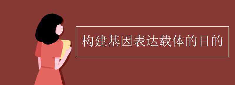 構(gòu)建基因表達載體的目的 構(gòu)建基因表達載體的目的