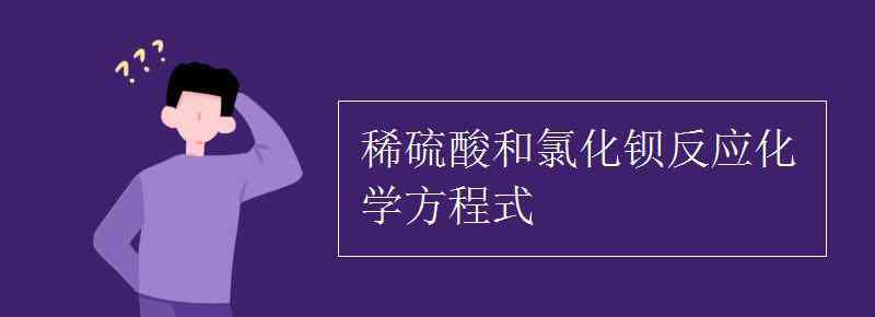 稀硫酸和氯化鋇反應(yīng)化學(xué)方程式 稀硫酸和氯化鋇反應(yīng)化學(xué)方程式