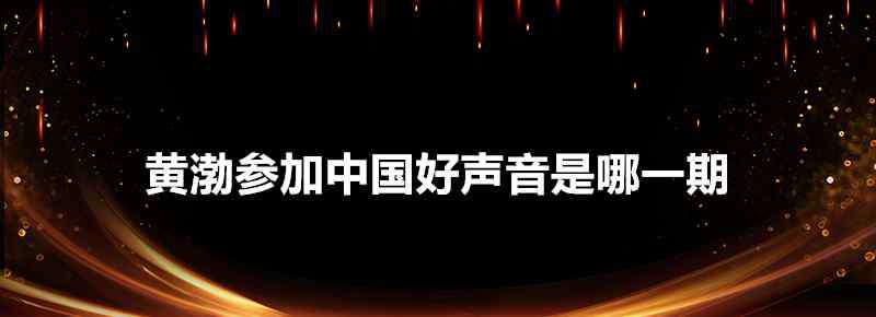 黃渤中國(guó)好聲音 黃渤參加中國(guó)好聲音是哪一期