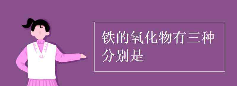 鐵氧化物 鐵的氧化物有三種分別是