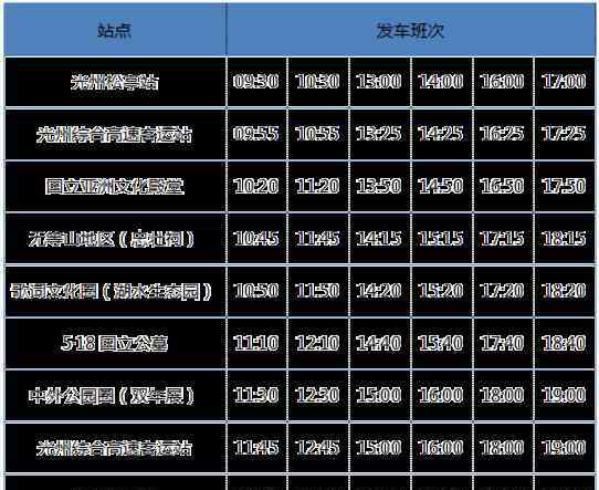 廣域市 韓國光州廣域市觀光巴士指南