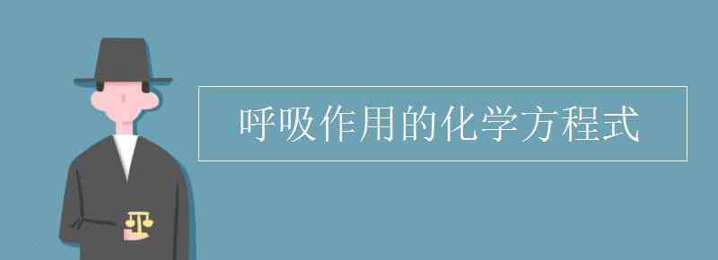 呼吸作用的反應式 呼吸作用的化學方程式