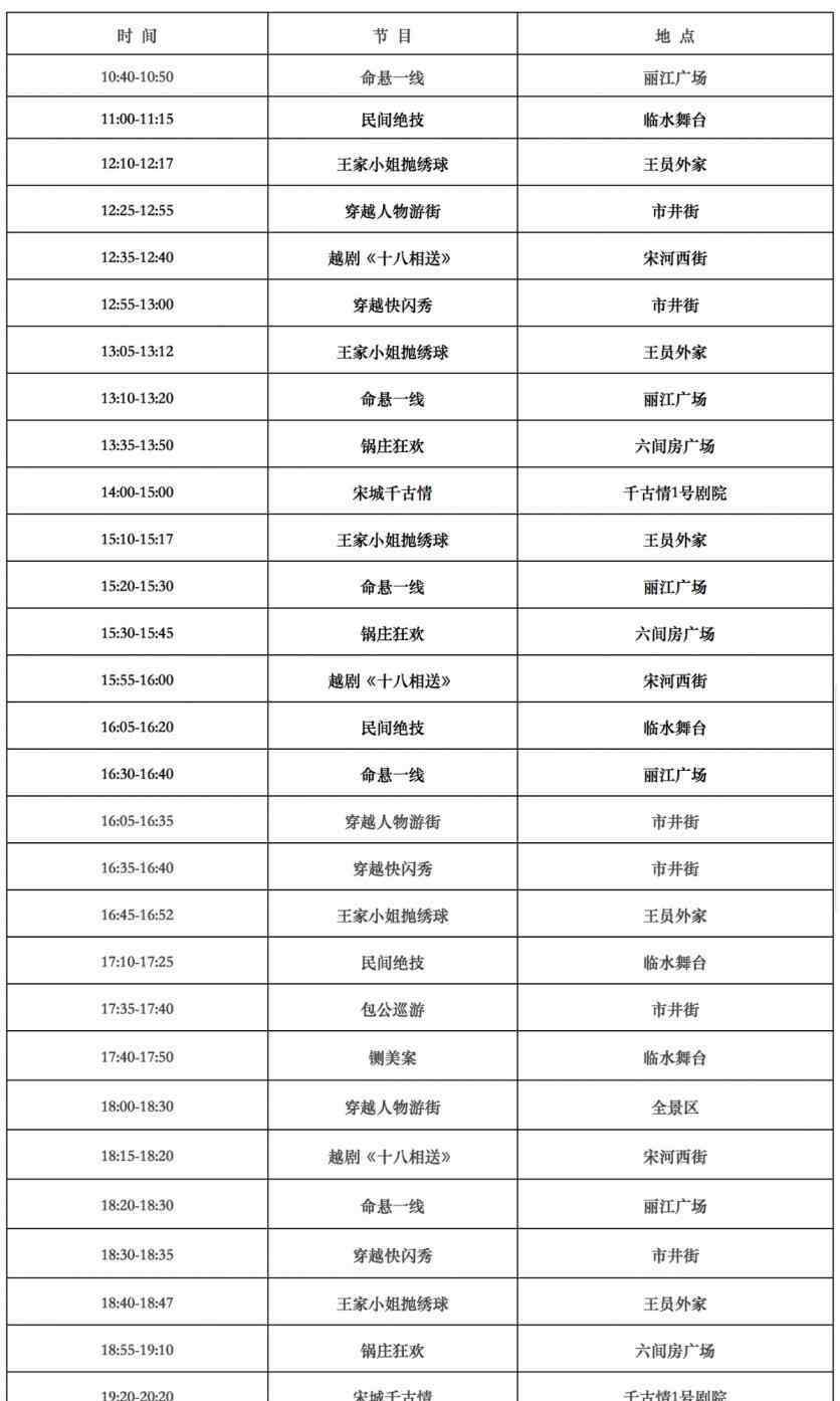 杭州宋城表演 2019宋城千古情表演時(shí)間表+表演地點(diǎn)