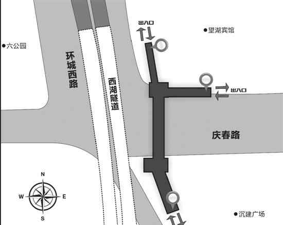 杭州慶春路 杭州慶春路環(huán)城西路口將建人行過街地道