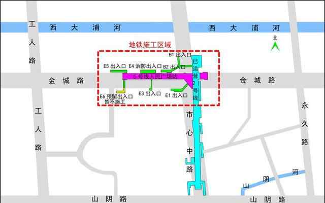 杭州地鐵5號線線路圖 杭州地鐵5號線人民廣場站開工 繞行路線一圖看懂