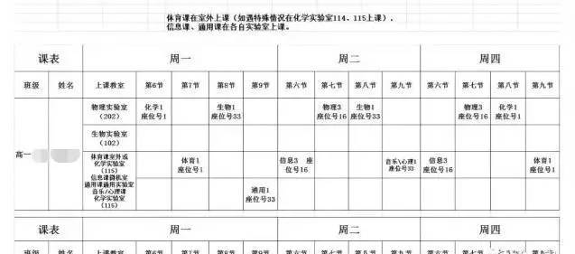 哈市這所省重點高中高一課程表曝光，驚呆了高中家長！