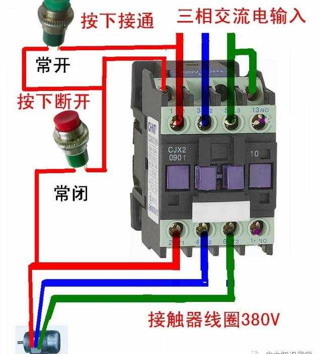 交流接觸器的工作原理和接線方式