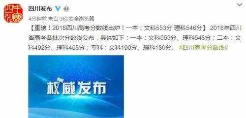 2018四川高考分?jǐn)?shù)線出爐！75149人上一本線，有你嗎？