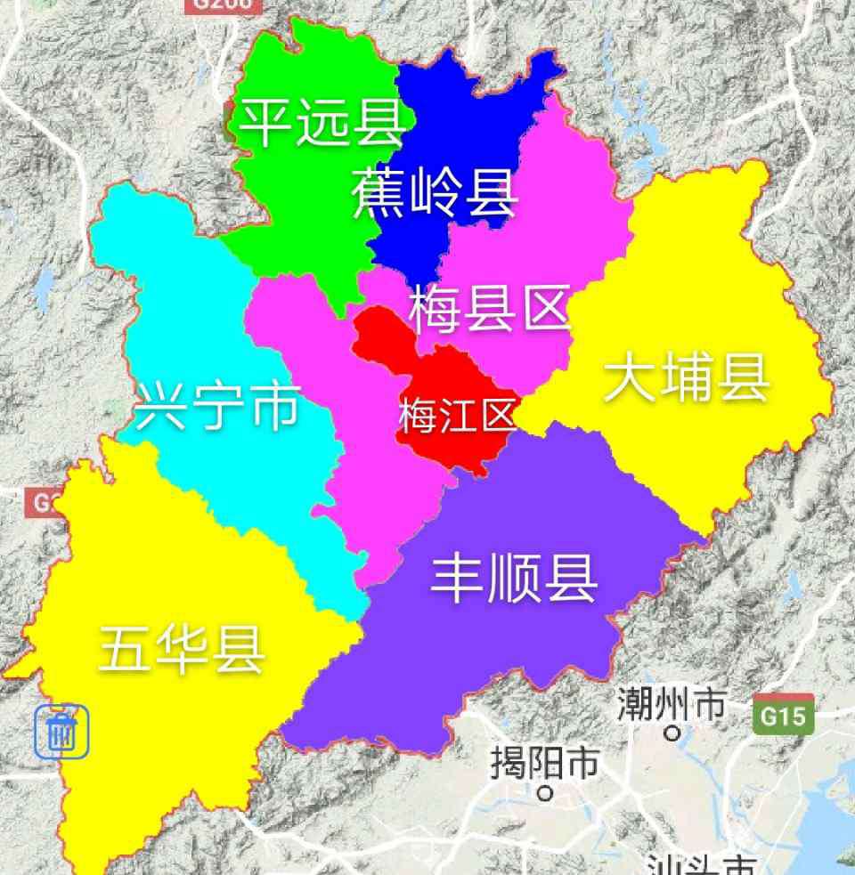 平遠(yuǎn)縣屬于哪個(gè)市 梅州市2區(qū)5縣1市，建成區(qū)面積排名，最大是梅江區(qū)，最小是大埔縣