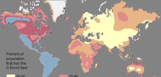 哪個(gè)血型的人最多 4大血型的全球地理分布，哪種血型的人最多？