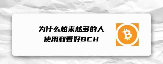 BCH 為什么越來越多的人使用和看好BCH