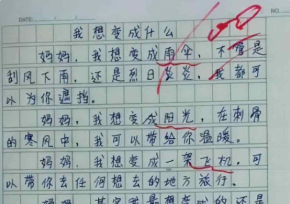 我想變成什么的作文 小學(xué)生滿分作文“我想變成什么”火了，老師被感動(dòng)，眼淚都出來了