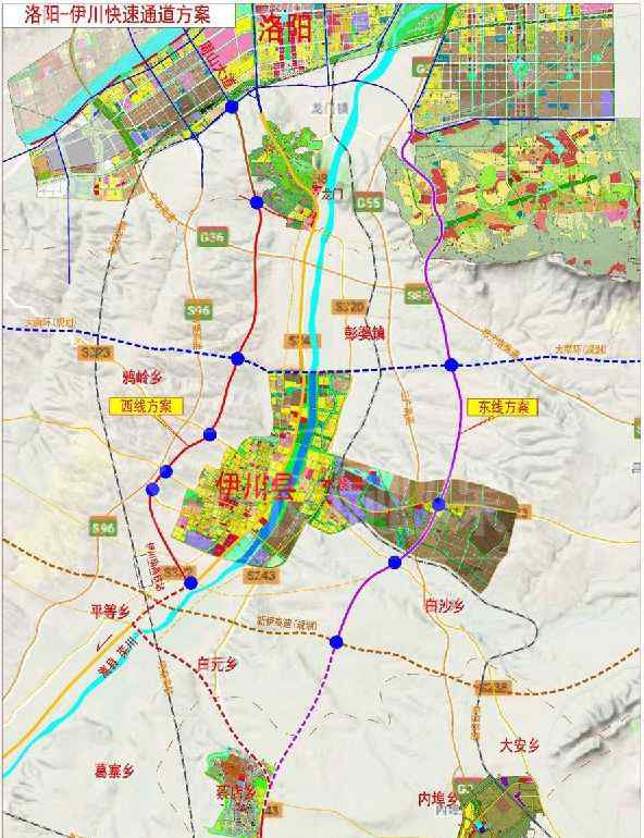 快速通道 洛陽(yáng)伊川快速通道東線規(guī)劃設(shè)計(jì)方案出來(lái)了?。ǜ叫Ч麍D）