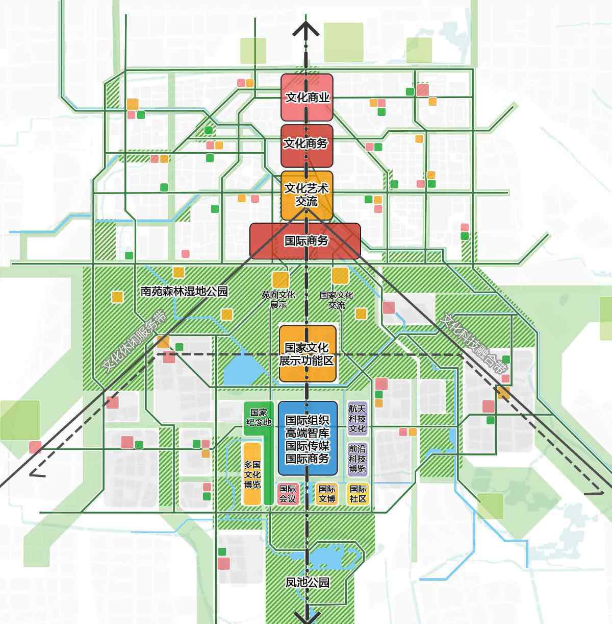 北京南城規(guī)劃圖 南城不只有南苑森林濕地公園，圍著它北京豐臺(tái)將建20多個(gè)公園