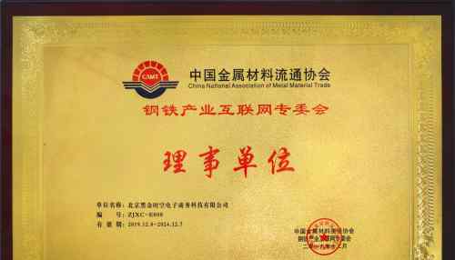 中國金屬材料流通協(xié)會 鋼來鋼往被中國金屬材料流通協(xié)會評選為“鋼鐵產(chǎn)業(yè)互聯(lián)網(wǎng)專委會理事單位”