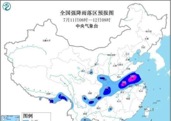 九省份局部有大到暴雨 具體是哪些省份