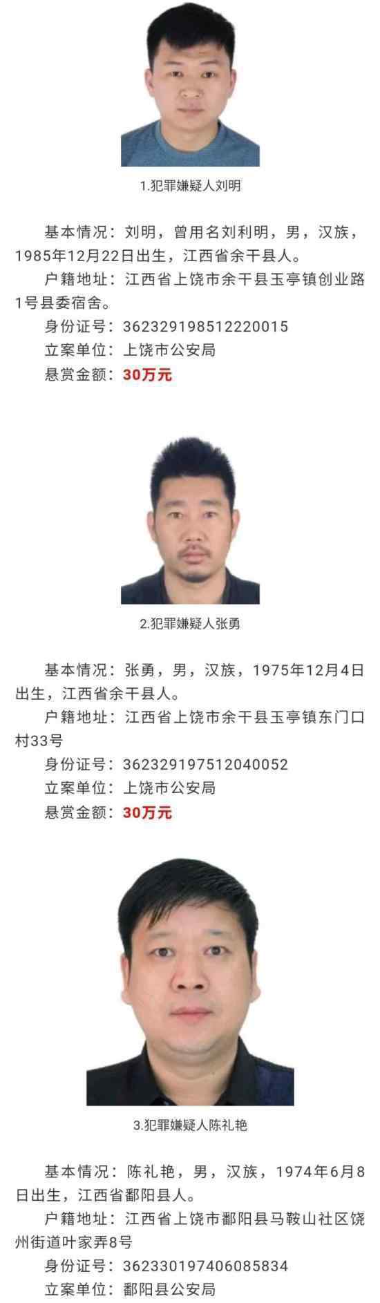 警方懸賞通緝涉黑在逃人員 長什么樣懸賞金額是