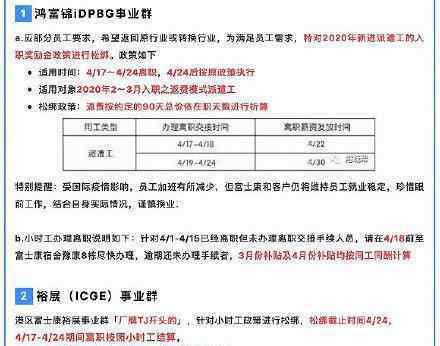 富士康回應(yīng)放假 并無所謂大規(guī)模裁員及休假情況