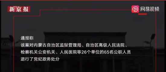 紙面服刑案65名公職人員被處理 具體是什么情況