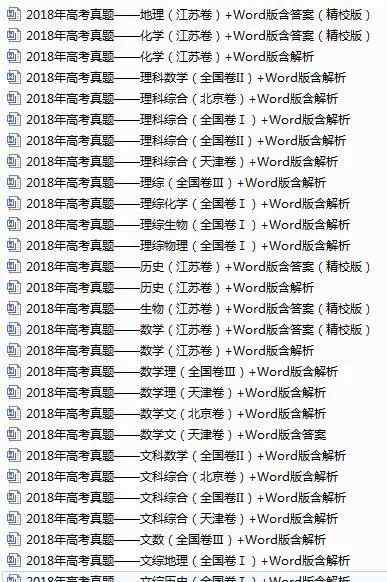 高考真題word下載 2018年全國(guó)各地區(qū)高考真題卷下載（word可打印、詳細(xì)解析版），高二同學(xué)一定要保存好了！