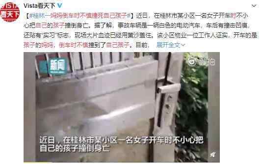 媽媽倒車時不慎撞死自己孩子 不幸的悲劇