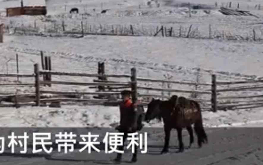 新疆快遞員雪地騎馬送快遞 新疆快遞最新情況