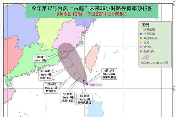 2017年第17號(hào)臺(tái)風(fēng)“古超”已生成 將逐漸靠近福建南部沿海