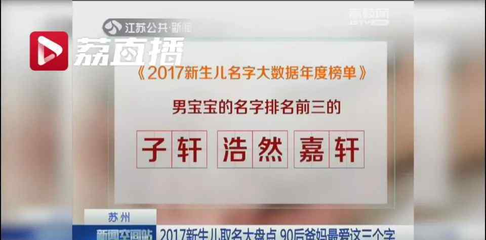 2017新生兒爆款名字出爐 最受歡迎的依次為“軒、涵、梓”