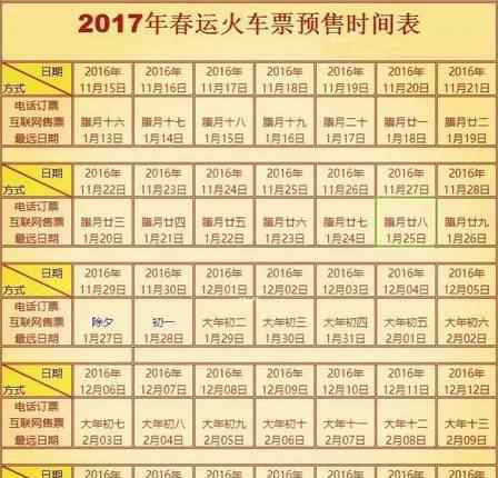 2017年春節(jié)放假時間安排 2017年春運(yùn)火車票什么時候開始賣？