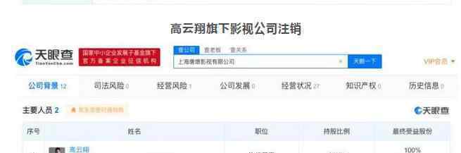 高云翔注銷與董璇相關公司 注銷原因為決議解散