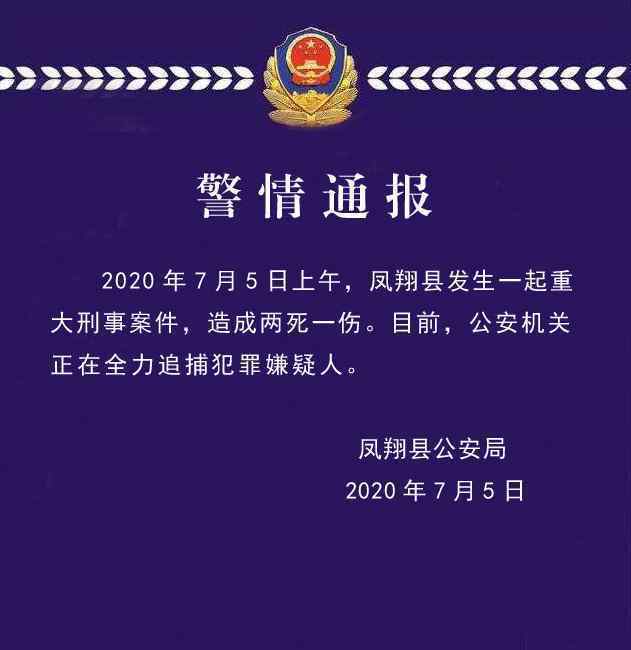 陜西鳳翔發(fā)生重大刑事案件，看到此人請(qǐng)速報(bào)警！