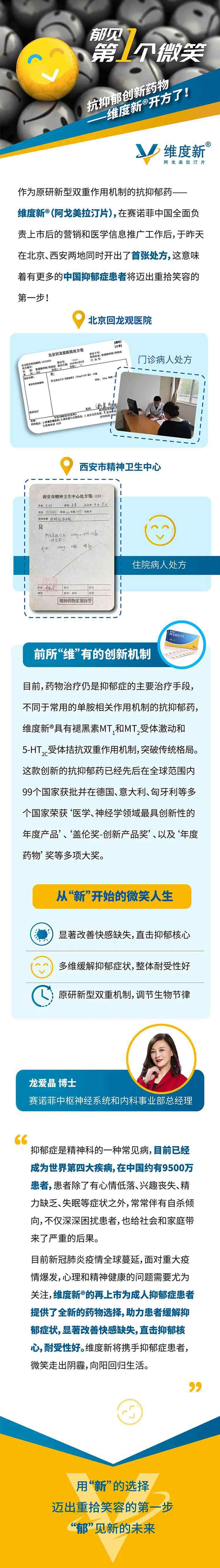 維度新 郁見第一個微笑 | 抗抑郁創(chuàng)新藥物——維度新?開方了！