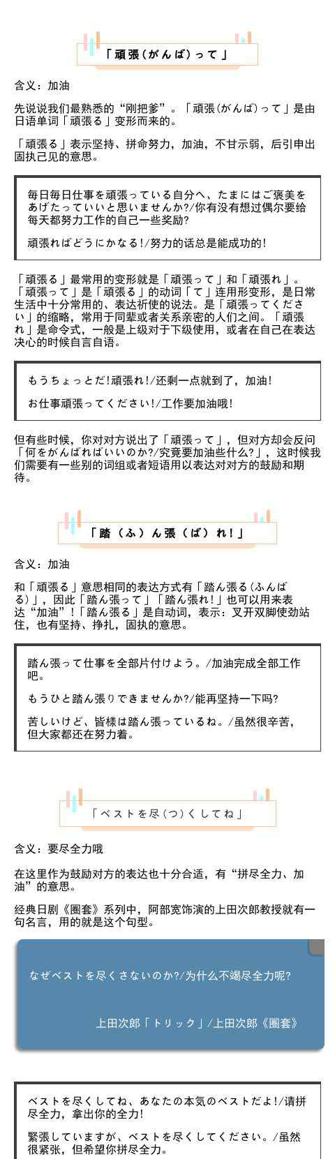 日語加油怎么寫 用日語“加油”，你還只會(huì)說“剛把爹”嗎？