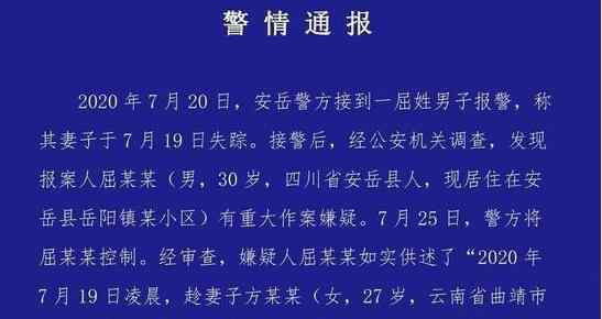 四川安岳男子趁妻子熟睡將其殺害 案件始末復盤