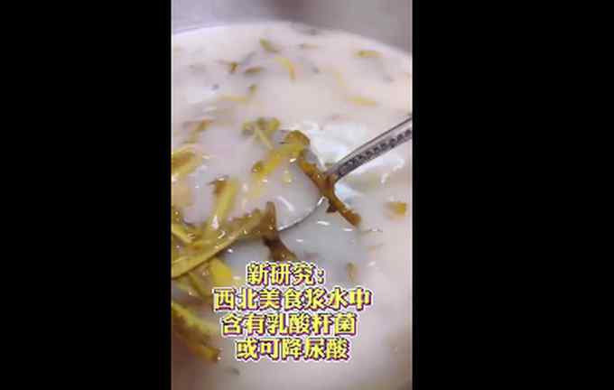 新研究：西北美食漿水中含有乳酸桿菌 或可降尿酸