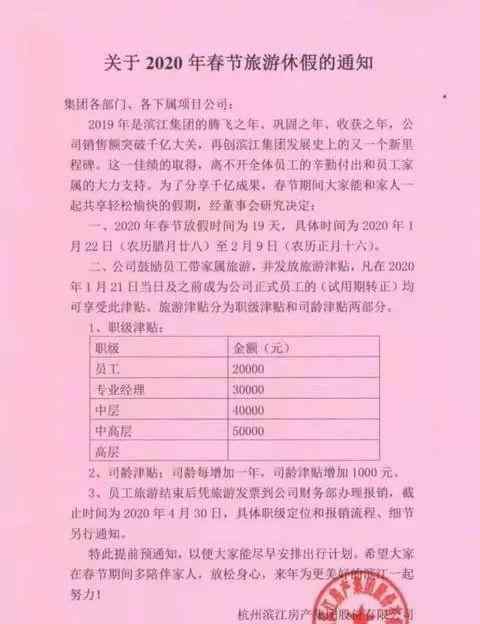 千億房企春節(jié)放假19天還有4000萬旅游津貼?這是什么公司?