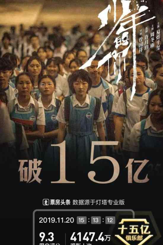 少年的你票房15億什么情況少年的你票房15億用了多長時間