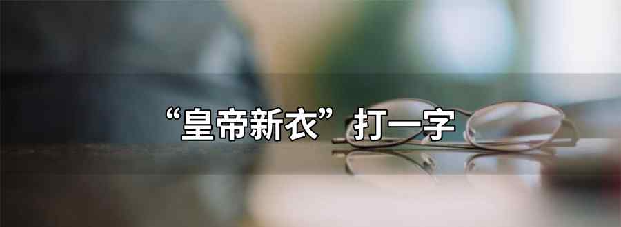 皇帝新衣打一字