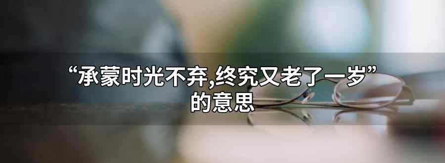 承蒙時(shí)光不棄 終究又老了一歲的意思